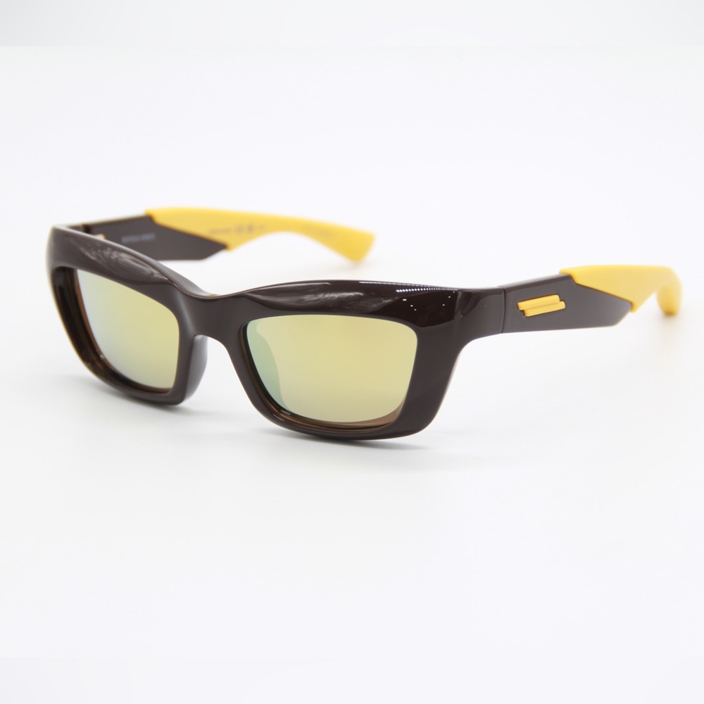 NEW BOTTEGA VENETA BV1182S 002 UNISEX BROWN YELLOW SUNGLASSES BV 1182S - Picture 3 of 13